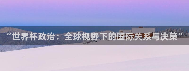 2026年世界杯对阵图:“世界杯政治:全球视野下的国际关系与决策”