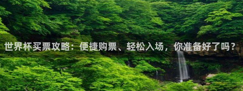 2026年世界杯时间表：世界杯买票攻略：便捷购票、轻松入场，你准备好了吗？